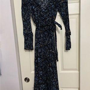Urban Outfitters blue and brown full length dress. Fits more like medium.